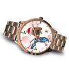 Redbone Coonhound On Christmas Florida Golden Wrist Watch-Free Shipping