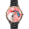 Samoyed Dog On Christmas Florida Wrist Watch-Free Shipping