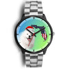 Samoyed Dog On Christmas Florida Black Wrist Watch-Free Shipping
