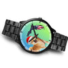 Shiba Inu Dog On Christmas Florida Black Wrist Watch-Free Shipping