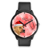 Staffordshire Bull Terrier On Christmas Florida Wrist Watch-Free Shipping
