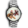 Airedale Terrier On Christmas Alabama Wrist Watch-Free Shipping
