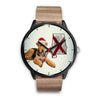 Airedale Terrier On Christmas Alabama Wrist Watch-Free Shipping