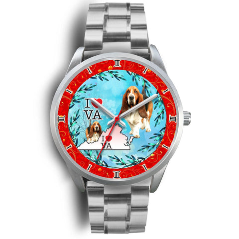 Amazing Basset Hound Dog Virginia Christmas Special Wrist Watch-Free Shipping