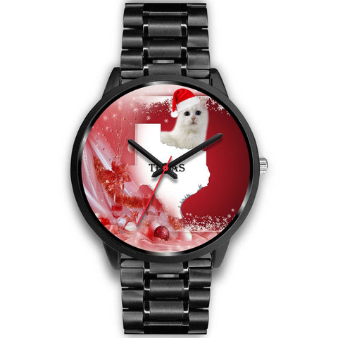Turkish Angora Cat Texas Christmas Special Wrist Watch-Free Shipping