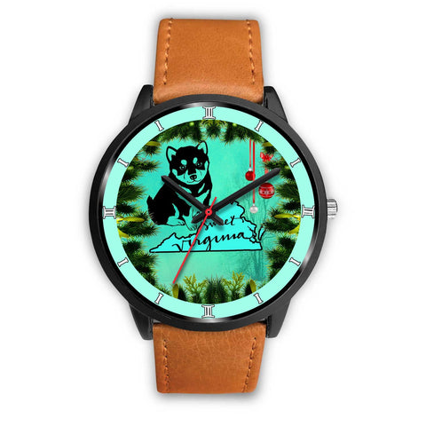Lovely Shiba Inu Dog Art Virginia Christmas Special Wrist Watch-Free Shipping