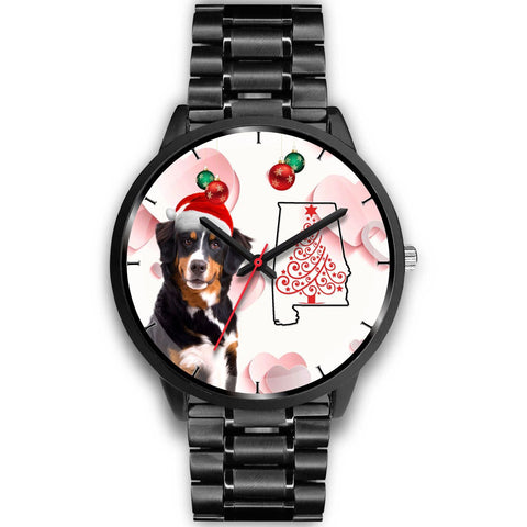 Bernese Mountain Dog On Christmas Alabama Wrist Watch-Free Shipping