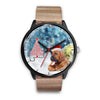 Bloodhound Dog On Christmas Alabama Wrist Watch-Free Shipping