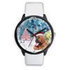 Bloodhound Dog On Christmas Alabama Wrist Watch-Free Shipping