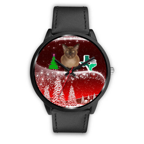 Burmese Cat Texas Christmas Special Wrist Watch-Free Shipping