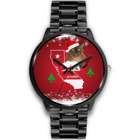 Burmese Cat California Christmas Special Wrist Watch-Free Shipping