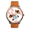 Cavalier King Charles Spaniel Alabama Christmas Golden Wrist Watch-Free Shipping