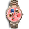 Cavalier King Charles Spaniel Arizona Christmas Golden Wrist Watch-Free Shipping