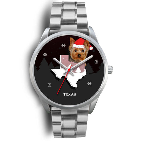 Cute Yorkie Texas Christmas Special Wrist Watch-Free Shipping