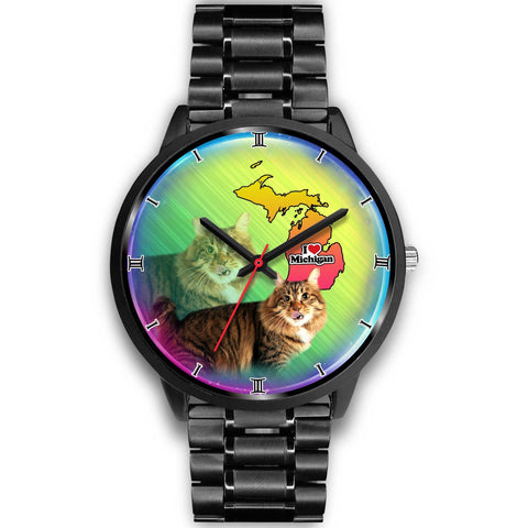 Lovely American Bobtail Cat Michigan Christmas Special Wrist Watch-Free Shipping