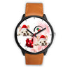 French Bulldog Arizona Christmas Special Black Wrist Watch-Free Shipping