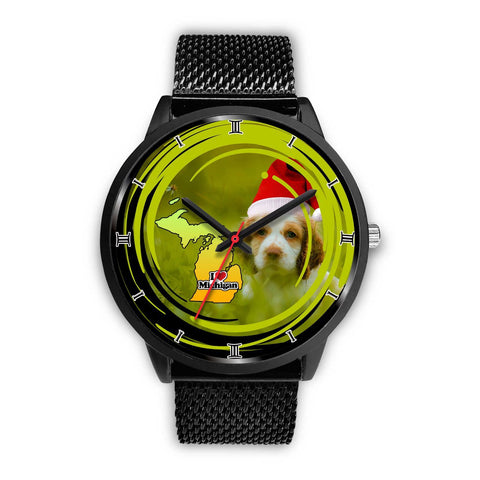Cute Cocker Spaniel Dog Michigan Christmas Special Wrist Watch-Free Shipping