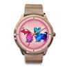 Yorkie Dog Color Art Michigan Christmas Special Wrist Watch-Free Shipping