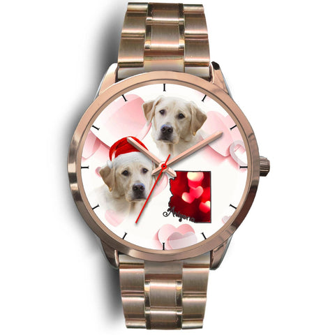 Cute Labrador Retriever Arizona Christmas Golden Wrist Watch-Free Shipping
