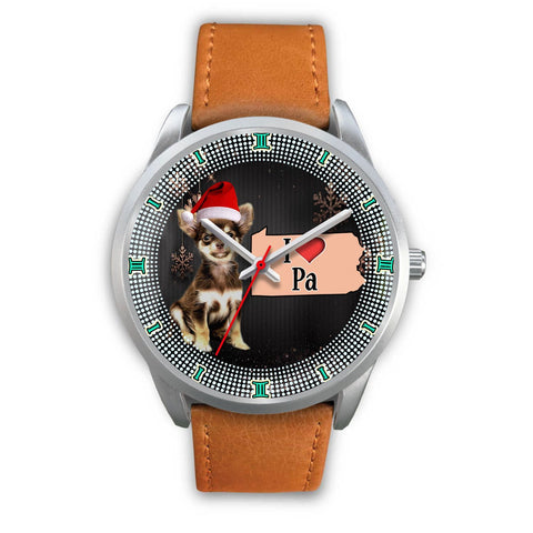 Cute Chihuahua Dog Pennsylvania Christmas Special Wrist Watch-Free Shipping