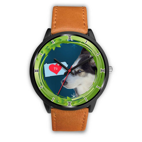Lovely Siberian Husky Dog Pennsylvania Christmas Special Wrist Watch-Free Shipping