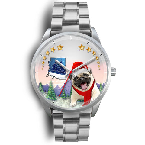 Cute Pug Dog Arizona Christmas Special Wrist Watch-Free Shipping