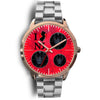 German Shepherd Dog On Red New Jersey Christmas Special Wrist Watch-Free Shipping