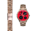 German Shepherd Dog On Red New Jersey Christmas Special Wrist Watch-Free Shipping