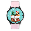 Abyssinian Cat Georgia Christmas Special Wrist Watch-Free Shipping