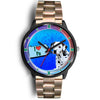 Dalmatian Dog On Blue Pennsylvania Christmas Special Wrist Watch-Free Shipping