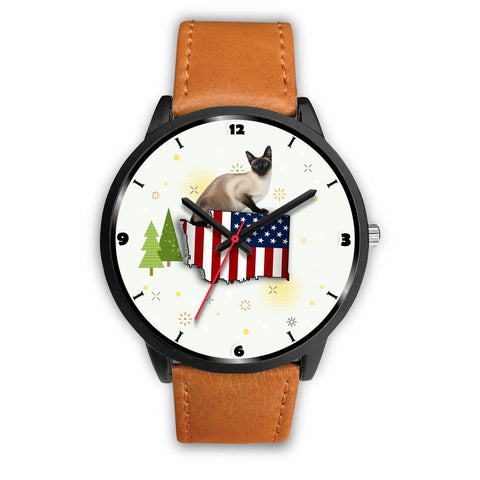 Burmese Cat Washington Christmas Special Wrist Watch-Free Shipping
