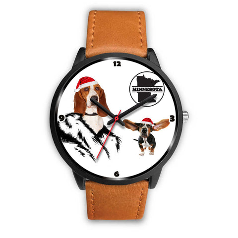 Basset Hound Dog Minnesota Christmas Special Wrist Watch-Free Shipping