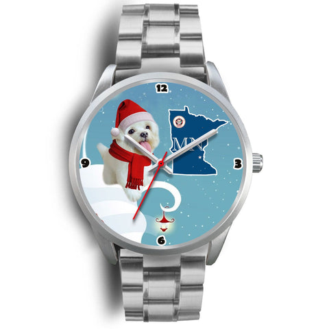 Maltese dog Minnesota Christmas Special Wrist Watch-Free Shipping