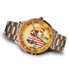 Basset Hound New Jersey Christmas Special Rose Gold Wrist Watch-Free Shipping
