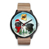 Black Labrador Retriever Arizona Christmas Special Wrist Watch-Free Shipping