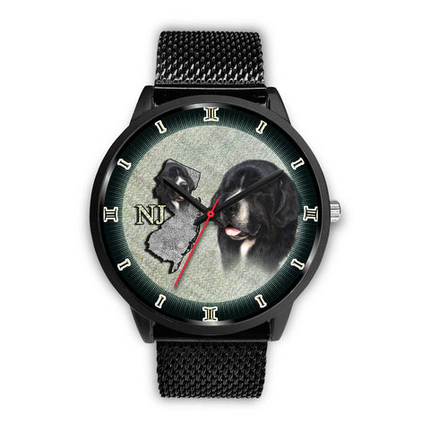 Newfoundland Dog Sketch New Jersey Christmas Special Wrist Watch-Free Shipping