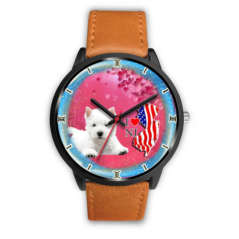 Cute West Highland White Terrier (Westie) New Jersey Christmas Special Wrist Watch-Free Shipping