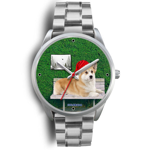 Pembroke Welsh Corgi Colorado Christmas Special Wrist Watch-Free Shipping