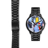 Boston Terrier Indiana Christmas Special Black Wrist Watch-Free Shipping