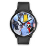 Boston Terrier Indiana Christmas Special Black Wrist Watch-Free Shipping