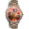 Boykin Spaniel Iowa Christmas Special Golden Wrist Watch-Free Shipping