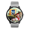 Brittany Dog Indiana Christmas Special Wrist Watch-Free Shipping