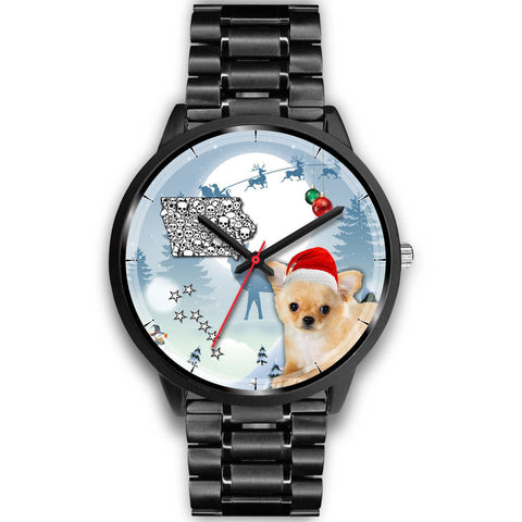 Cute Chihuahua Iowa Christmas Special Wrist Watch-Free Shipping