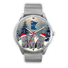 Russian Blue Cat Minnesota Christmas Special Wrist Watch-Free Shipping