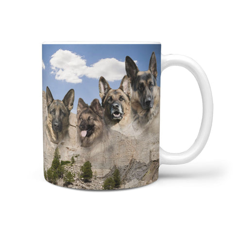 German Shepherd Mount Rushmore Print 360 Mug