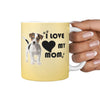 " I Love My Mom" Jack Russell Terrier Print 360 White Mug