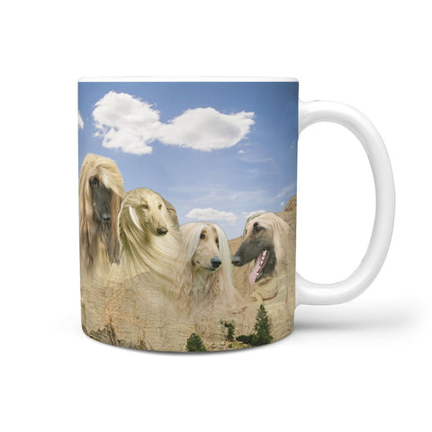 Afghan Hound Mount Rushmore Print 360 Mug