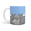 British Shorthair Cat Mount Rushmore Print 360 White Mug