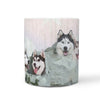 Siberian Husky Dog Mount Rushmore Print 360 Mug