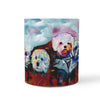 Maltese Dog Art Mount Rushmore Print 360 Mug